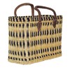 Seagrass Shopping Basket, Braided Bag with Leather Handle, Large with