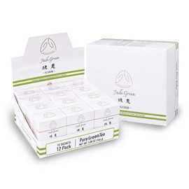 GTGLOTRA Full-Leaf Green Tea, 72 Pyramid TeaBags(12 Pack), Easy Brew, 100% Natural, Pure Leaf Biodegradable Tea, Caffeine Alternative to Coffee, Whole Leaf Tea Sampler, Family Size, Gifts, Office Reception&Daily Consumption