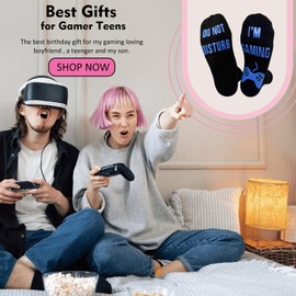 ZXGXLAW Do Not Disturb I'm Gaming Socks,Birthday Gifts For Men Boy Dad Teen Boys Gamer Fathers Day Christmas