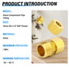 TAILONZ PNEUMATIC 2PCS Brass Compression Tube Pipe Fitting Connector, 10MM