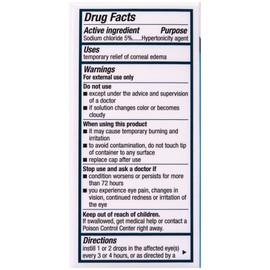 Muro 128 Solution – Sodium Chloride Hypertonicity Ophthalmic Solution 5%, Temporary Relief of Corneal Edema, 0.5 fl oz (15 mL) (Pack of 2)
