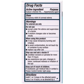 Muro 128 Solution – Sodium Chloride Hypertonicity Ophthalmic Solution 5%, Temporary Relief of Corneal Edema, 0.5 fl oz (15 mL) (Pack of 2)