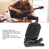 Clip On Guitar Tuner Black LCD Display A0 27.5Hz to
