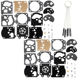 QAZAKY 2pc Carburetor Diaphragm Gasket Rebuild Repair Kit Compatible with K10-WAT WA WT Series Carb 2-cycle String Trimmers Blowers Chainsaw Poulan Weedeater Ryobi Homelite Lawnboy Toro