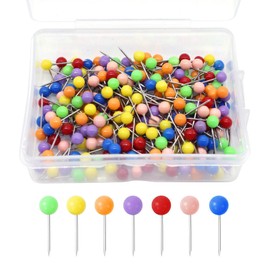500pcs Map Push Pins Pinboard Push Pins Drawing Pins Colourful Push Pins Plastic Round Head Tacks Steel Points Drawing Pins Notice Board Pins Thumb Tacks Push Pins for School Office Home Meeting