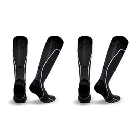 Vitalsox Silver Drystat Graduated Compression Socks (2 Pack), Dark Grey/Dark Grey, Medium