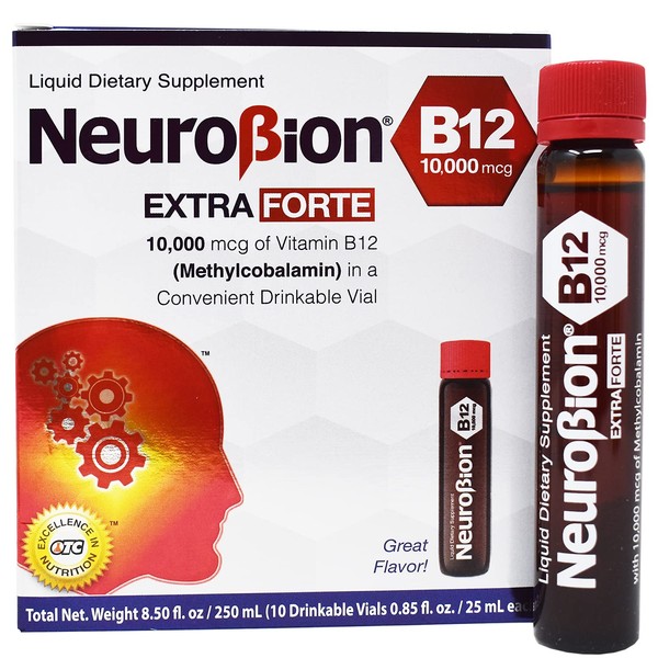 Neurobion Extra Forte B12 10,000 mcg Vials - Extreme Powerful- 10 Vials per Box