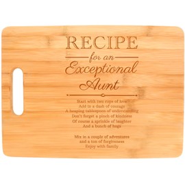 Mothers Day Gifts for Aunt Recipe for an Exceptional Aunt Mother Day Gifts Birthday Gifts for Aunt Unique Gifts for Aunt Big Rectangle Bamboo Cutting Board