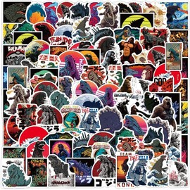 Godzilla Sticker Pack of 100 Vinyl Godzilla Stickers Godzilla Decals for Water Bottles Laptops Hydro Flakes Luggage Skateboard Skateboard Adheres Teenager Adults