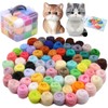 Dennty Needle Felt Kit 72 Colors Wool Roving Yarn Natural