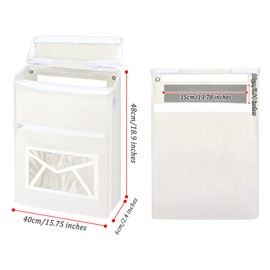 Mail Slot Catcher Bag, Indoor White Mail Catcher Felt Cloth Made, High Capacity Mail Slot Cover, Space Saving, Self-Adhesive, No Screws Needed, Practical Home Accessories