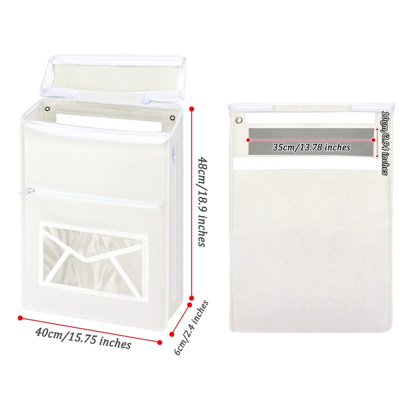 Mail Slot Catcher Bag, Indoor White Mail Catcher Felt Cloth