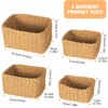 AIMALL 4-Piece Hand-Woven Storage Basket Set – Multi-Sized Straw Sundries