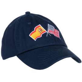 Ann Arbor T-shirt Co. Sombrero de béisbol de perfil bajo con bandera de American Friendship Nations para hombres y mujeres, Azul marino, Talla única
