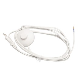 Power Cable 3 m Euro Plug + Foot Switch 300 WS C7 in White Open End