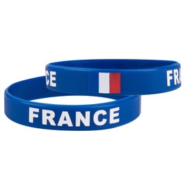 Evankin Country Flag Unisex Silicone Bracelet Rubber Sports Fashion Wristband(France,one size)