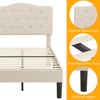 VECELO Twin Size Platform Bed Frame with Fabric Upholstered Headboard