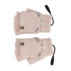 USB Heated Gloves Mitten Men Women Winter Knitted Fingerless Hand
