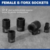 WORKPRO 25-Piece Torx Bit Socket Set, 1/4", 3/8", 1/2" Drive,