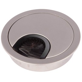 SOTECH SO-TECH Kabeldurchfhrung Kabeldurchlass aus Metall Edelstahloptik matt Bohrma? ? 68 mm Schreibtisch mit Staubdichtung