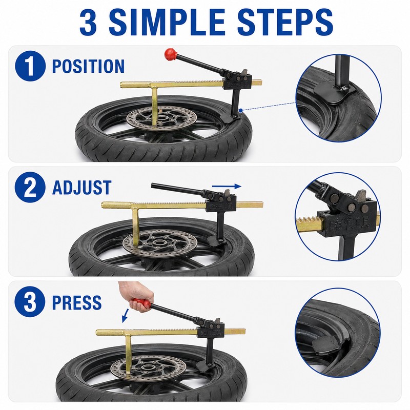 16.14-Inch Manual Steel Tire Changer Bead Breaker Tool