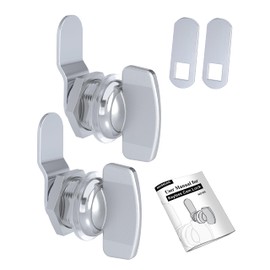 Naissian 5/8 Inch Thumb Lock,RV Compartment Latch,Shower Door Lock Latch Keyless Thumb Twist for RV Camper Storage,Chrome Finished, Pack of 2