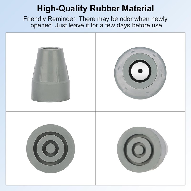 supregear 2-Pack Rubber Cane Tips, 19 mm Crutch Tips Heavy