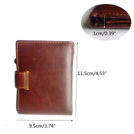 East Rain Men's Cool Eagle Wolf Horse Totem Cowhide Leather Vertical Wallet Zipper Multi-card Cardholder (Wolf Totem A)