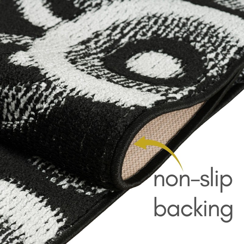 Custom Size Black Hallway Runner Rug | Cut to Length