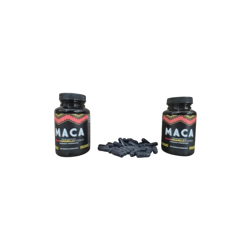 Maca Roja Amarilla Negra Con Vitaminas Y Probióticos Cápsula