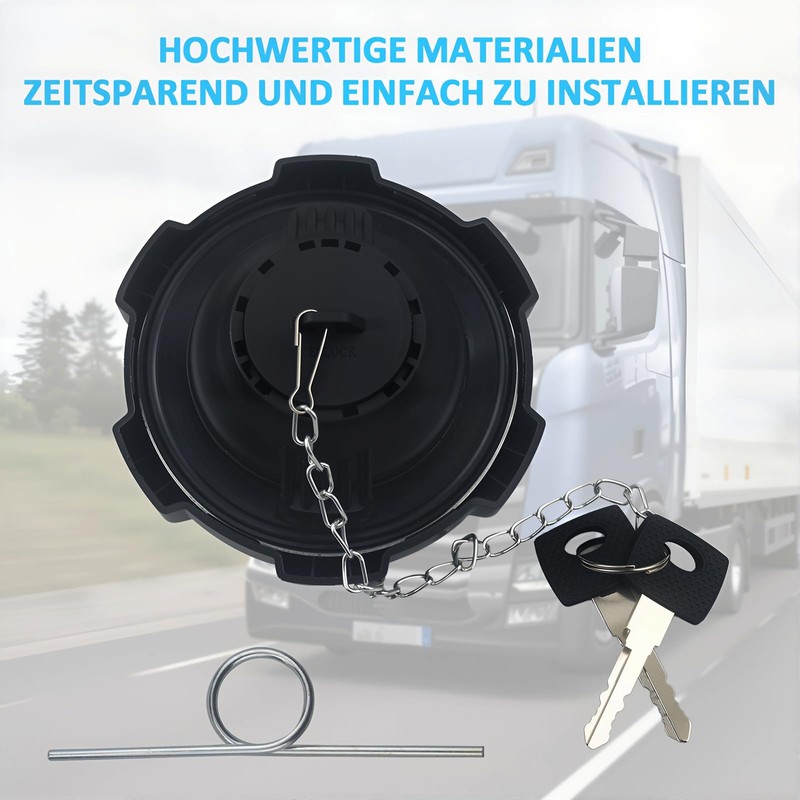 Meyola 80 mm Fuel Cap Black with 2 Keys, Chain