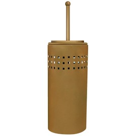 Blue Donuts Toilet Brush and Plunger Set with Holder, Modern Gold Bathroom Accessories Toilet Plunger and Toilet Bowl Brush Combo