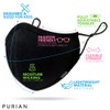 PURIAN Black Cloth Face Mask for Kids, Reusable Face Masks,