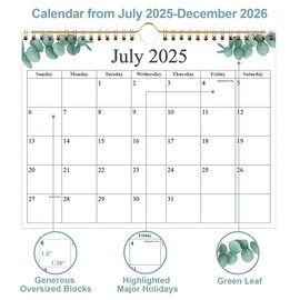 2025-2026 Wall Calendar - Calendar 2025-2026 from July 2025 - December 2026, 18 Months Calendar with Premium Paper, 8.5" x 11", Nature