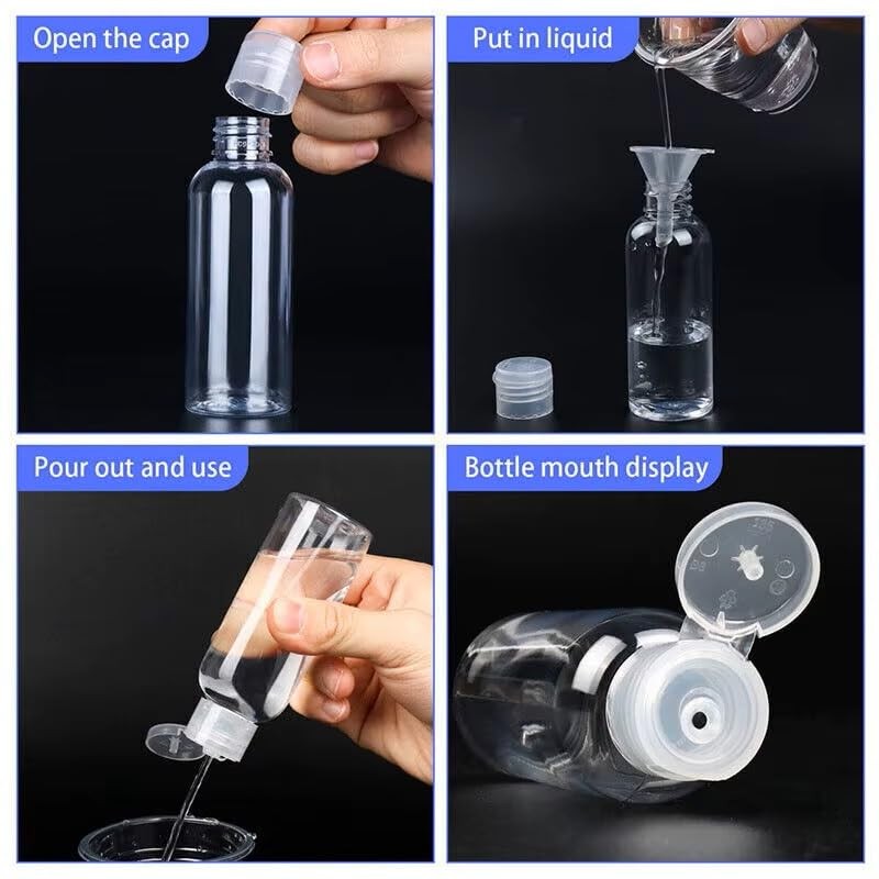 4 PC 100ml Empty Plastic Travel Bottles for Toiletries Leak