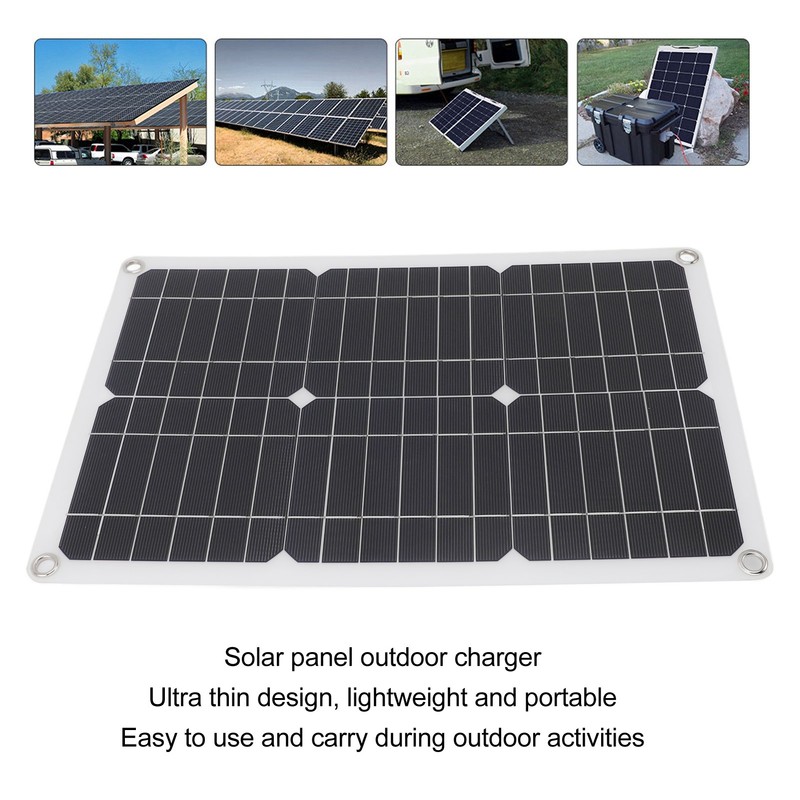 20W 18V Monocrystalline Solar Panel Kit Multifunctional Emergency High Efficiency