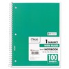 Mead Spiral Notebook, 1 Subject, Wide Ruled Paper, 100 Sheets,