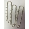 Platinum 3 Kilt Pins Silver Plated Steel 3" long fasteners