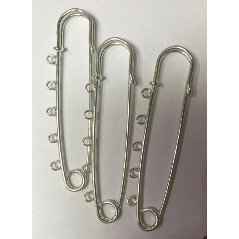 Platinum 3 Kilt Pins Silver Plated Steel 3" long fasteners