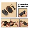 HIBEYO Leather Key Fob Cover Car Accessories Fit for Toyota