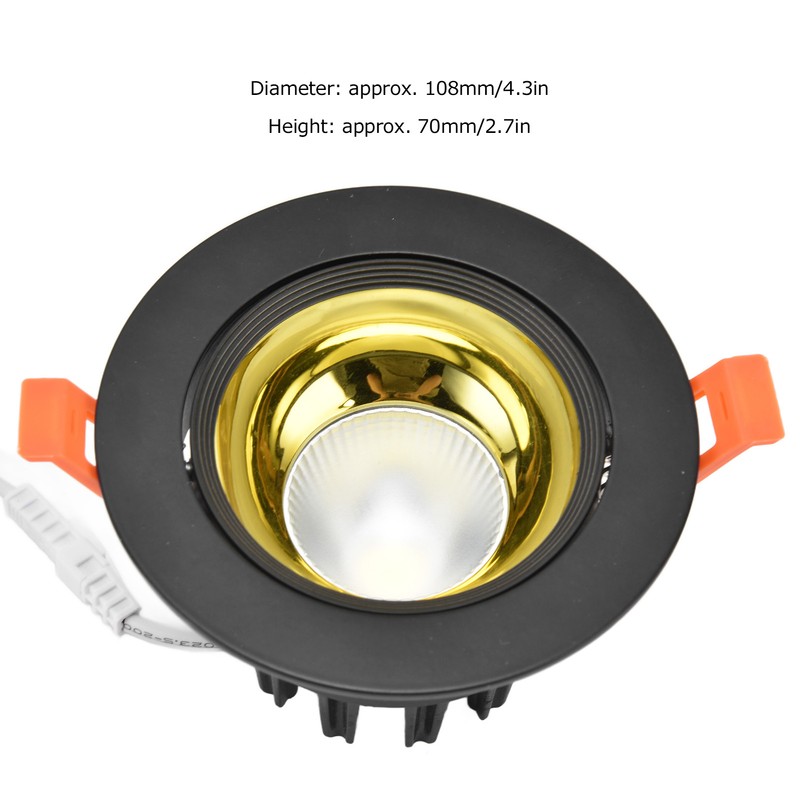 LED Downlight Aluminum Adjustable Angle Dustproof Ceiling Embedded Spotlight for