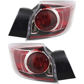 For Mazda 3 Tail Light Assembly 2010 2011 2012 2013 Pair Driver and Passenger Side | Standard Type | Hatchback | DOT Certified | MA2800147 + MA2801147