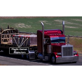 Mytee Products (100 Pack Red Plastic Corner/Edge Protector, 4" Flatbed Tow Truck Trailer