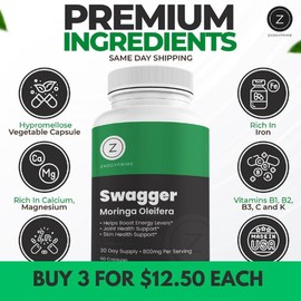 3 Pack Bundle of Swagger Moringa Vitality Booster, Gut Health, Joints and Skin - Get Your Swagger Back