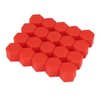 X AUTOHAUX 20pcs 19mm Universal Red Silicone Car Wheel Nut