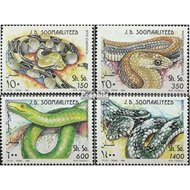 Prophila Collection Somalia 528-531 (Complete Edition) Mint NH 1994 Snakes (Stamps for Collectors) Amphibians / Reptiles / Saurs