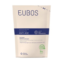 Eubos I Anti-Age I Hyaluronic Repair Filler Night I Refill Bag I 50 ml I for Demanding Skin I Skin Compatibility Dermatologically Tested