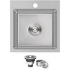Comllen 15 x 15 inch Drop in Bar Sink, 18