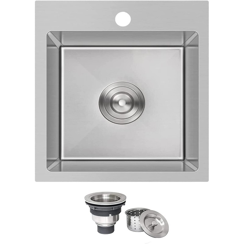 Comllen 15 x 15 inch Drop in Bar Sink, 18