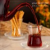 BullyBae Turkish Tea Glasses and Saucers Set (12 Pieces), Arabic